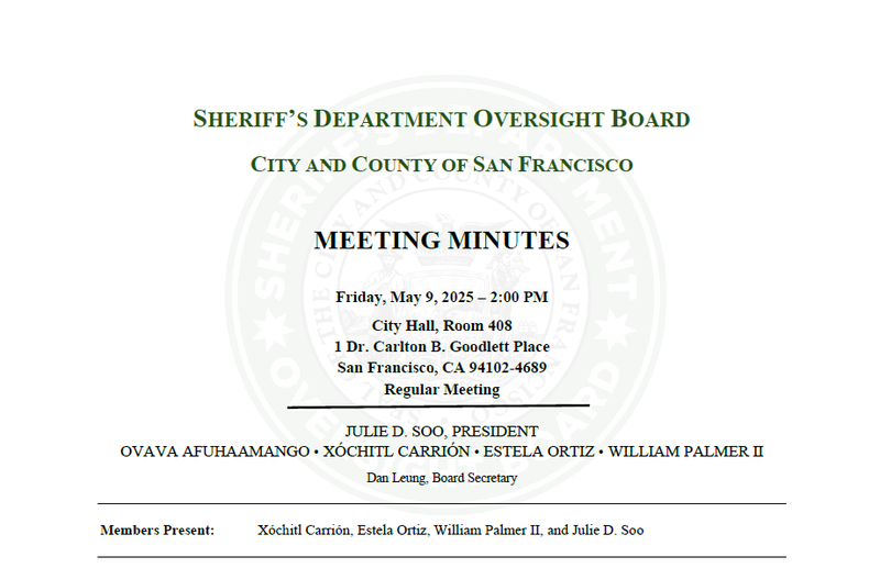 May 9, 2025 Meeting Minutes