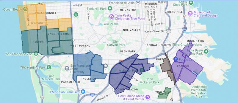 SF Neighborhood Restricted License Map