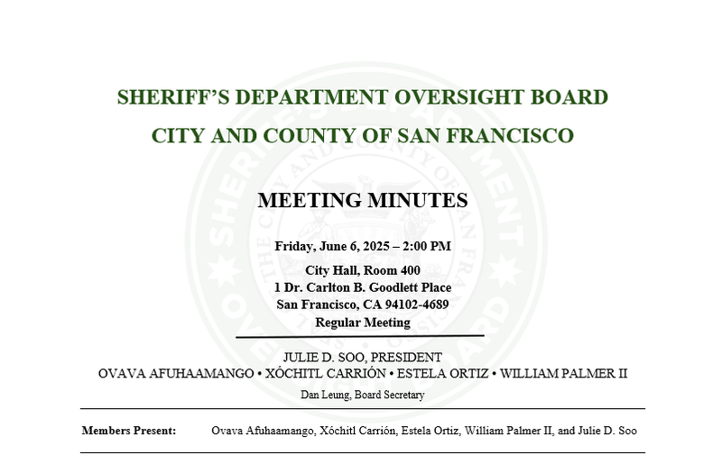 June 6 Meeting Minute Header