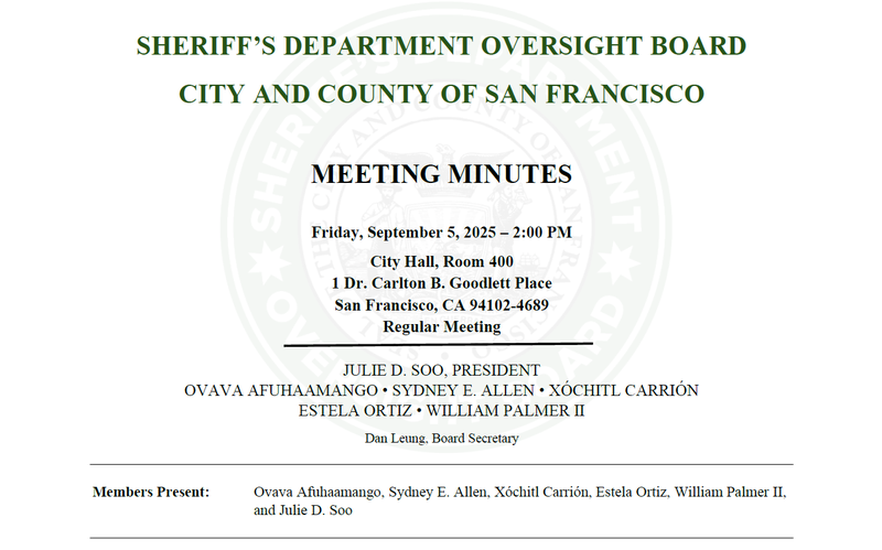 September 5, 2025 Meeting Minutes Header