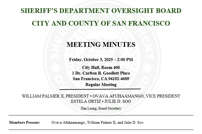 SDOB November 2025 Meeting Minutes Header