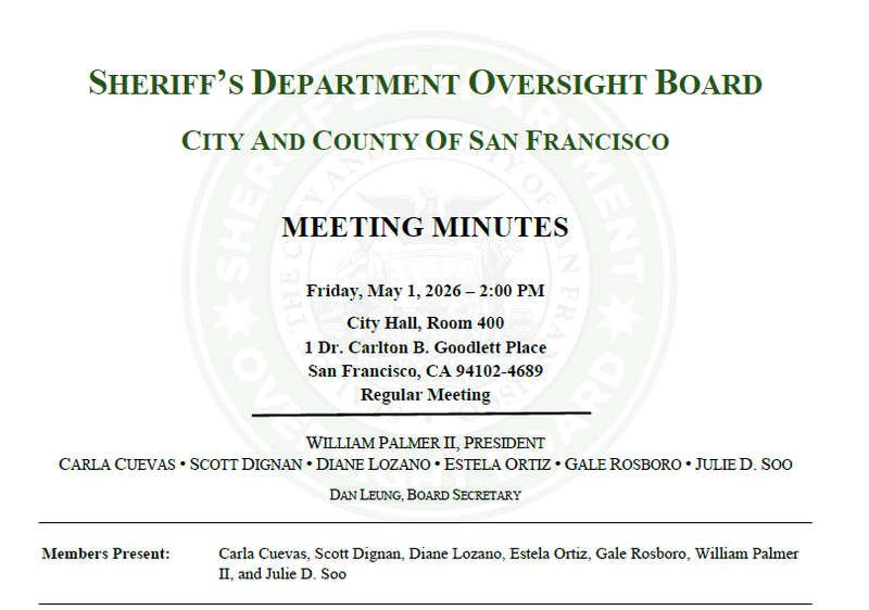 May 1, 2026 Meeting Minutes Header