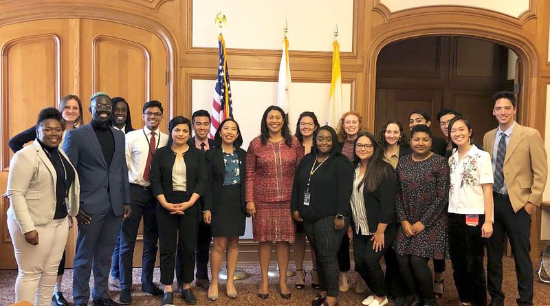 SF Fellows FY 2019-20 group picture with Mayor London Breed