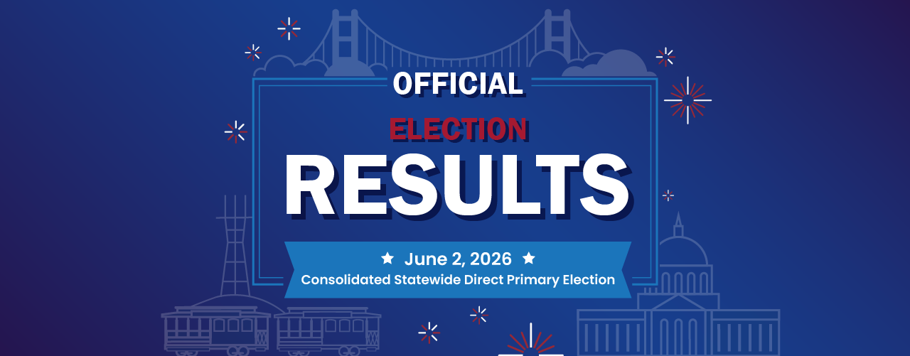 Graphic announcing the official election results for the June 2026 election