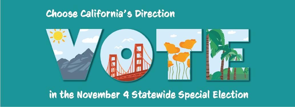 Graphic promoting voting in the November 4 Statewide Special Election.