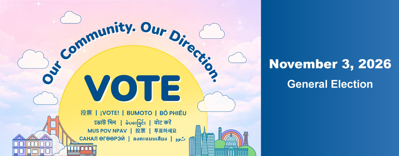 Graphic for the slogan of the June election leading to the November election