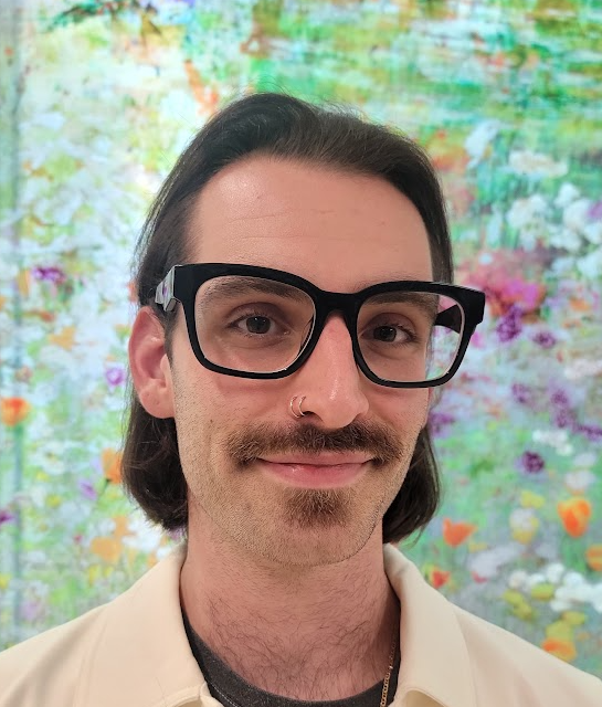 person wearing black glasses