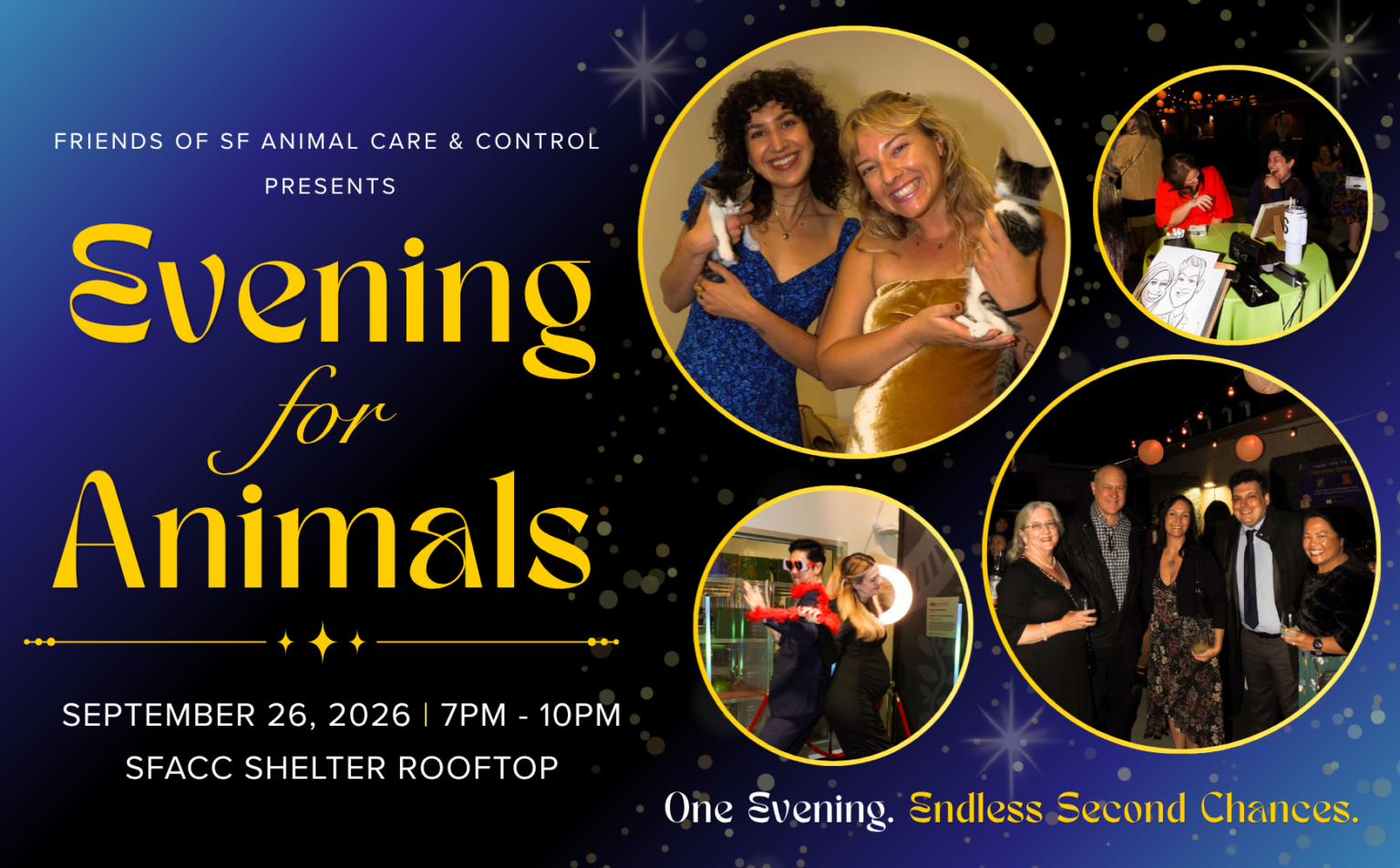 Flyer for evening for animals on September 26, 2026