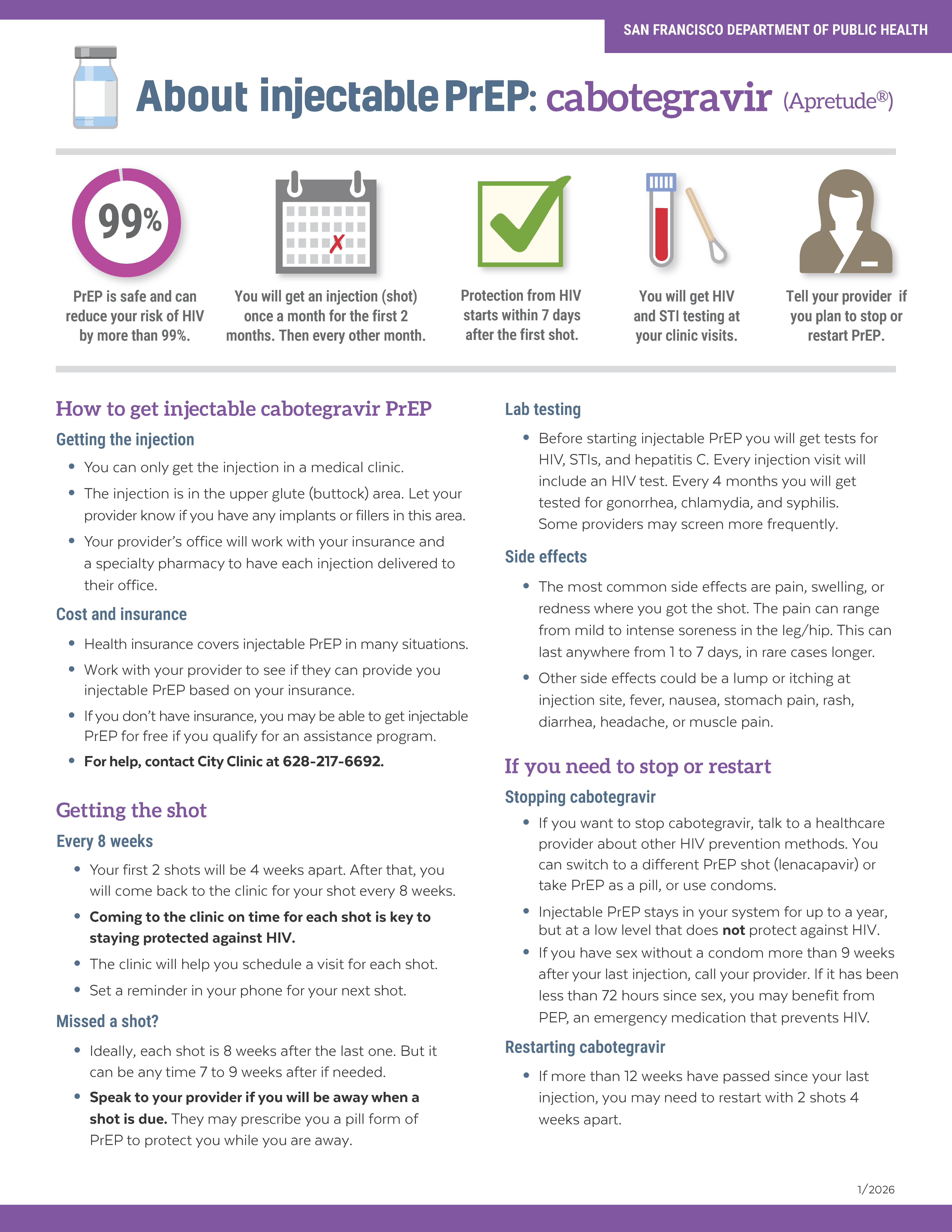 an image of the printable handout "About injectable PrEP cabotegravir"