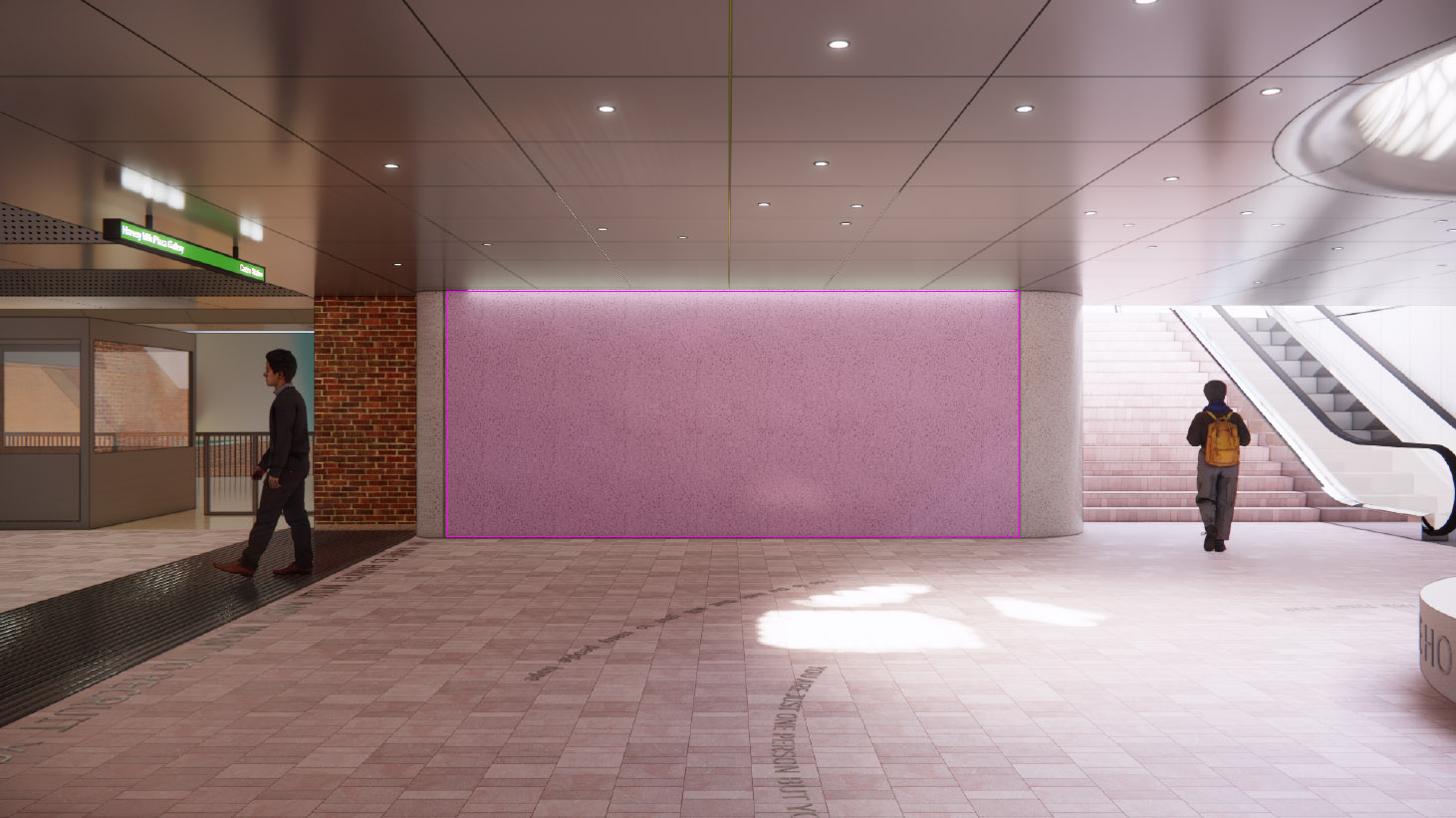 Rendering of artwork opportunity site