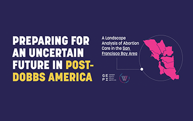 Cover of abortion access landscape report, Preparing for an Uncertain Future in Post-Dobbs America