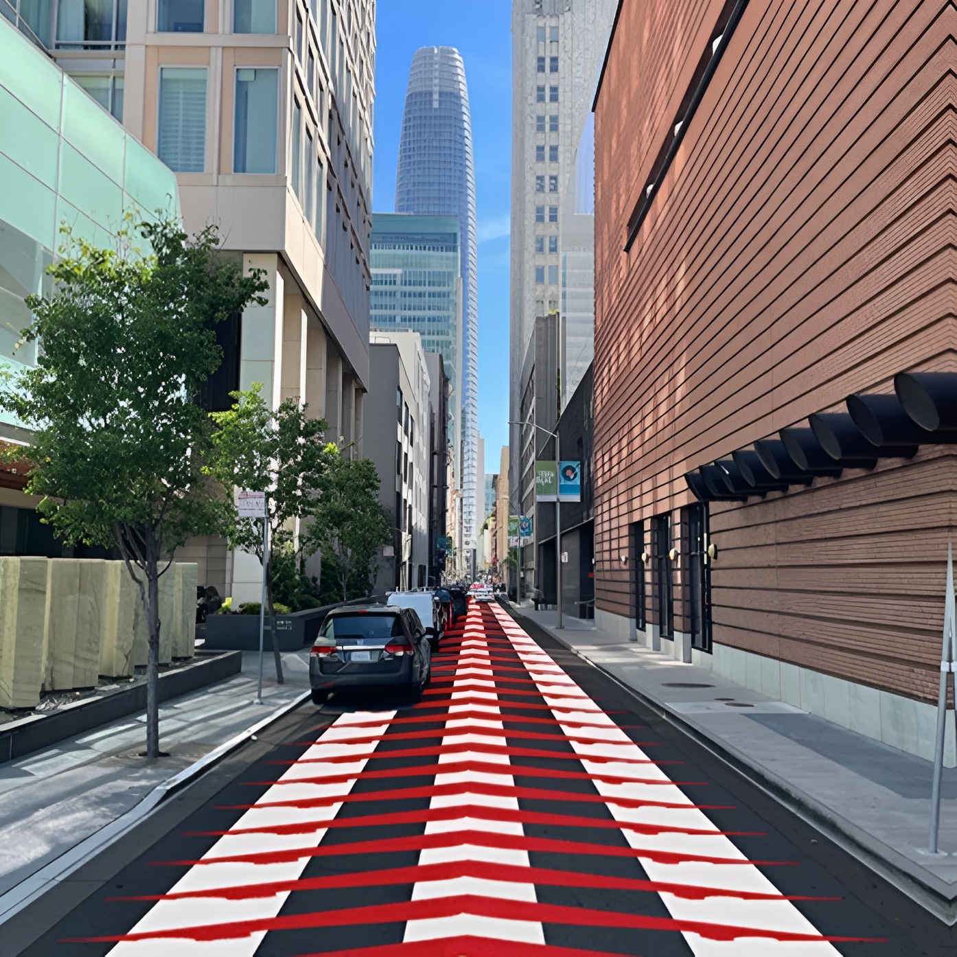 Rendering of Barbara Stauffacher Solomon Minna Natoma Street Surface Paving Artwork