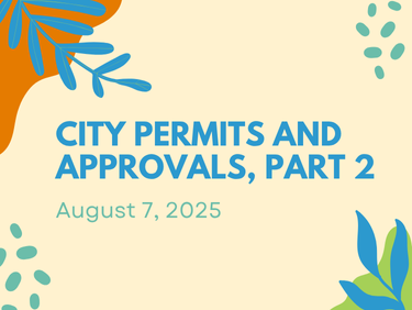 City Permits and Approvals 2