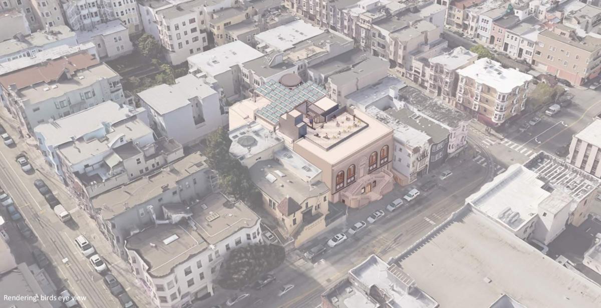 Aerial image of Chinatown Him Mark Lai Branch Library