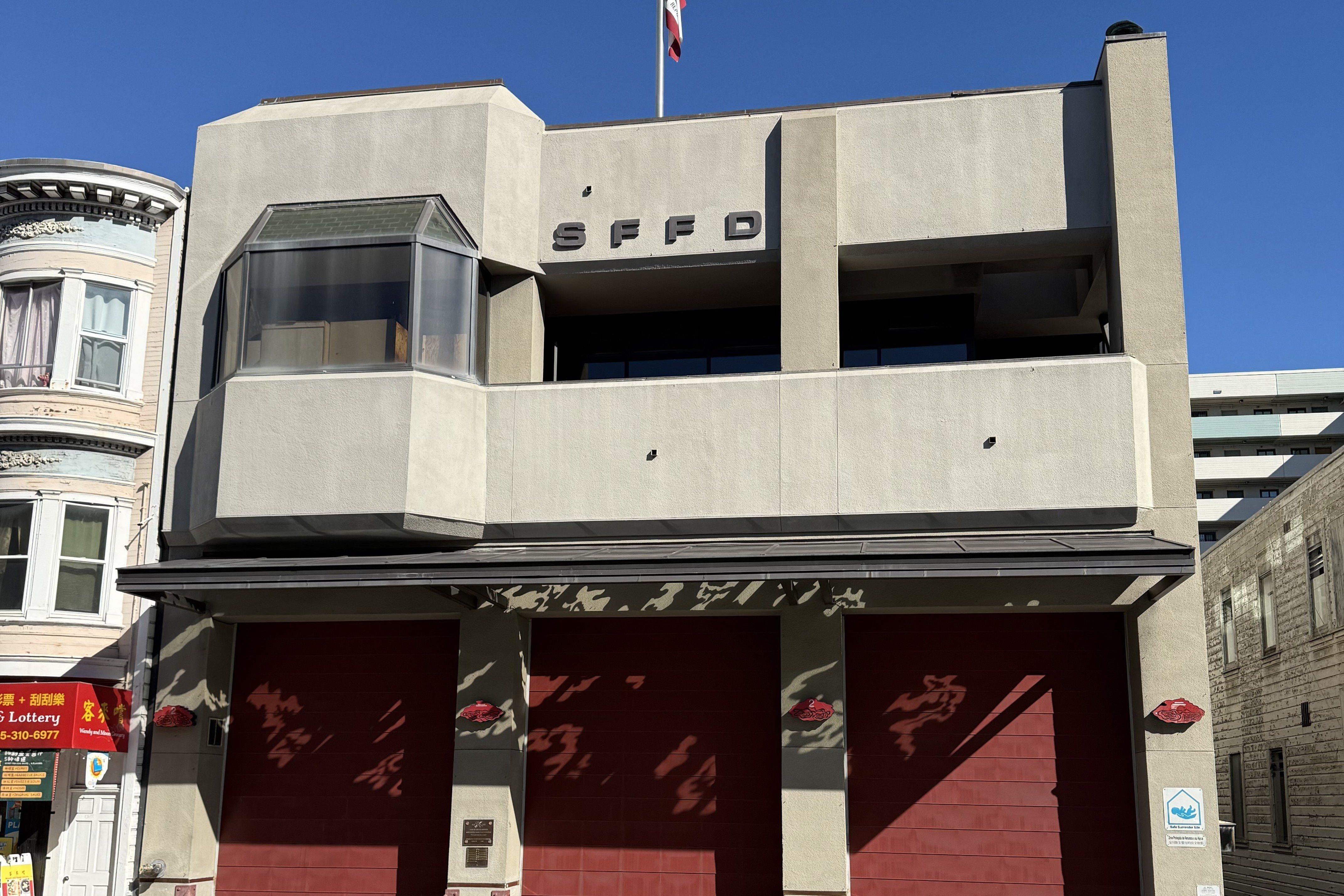 Exterior of a fire station.