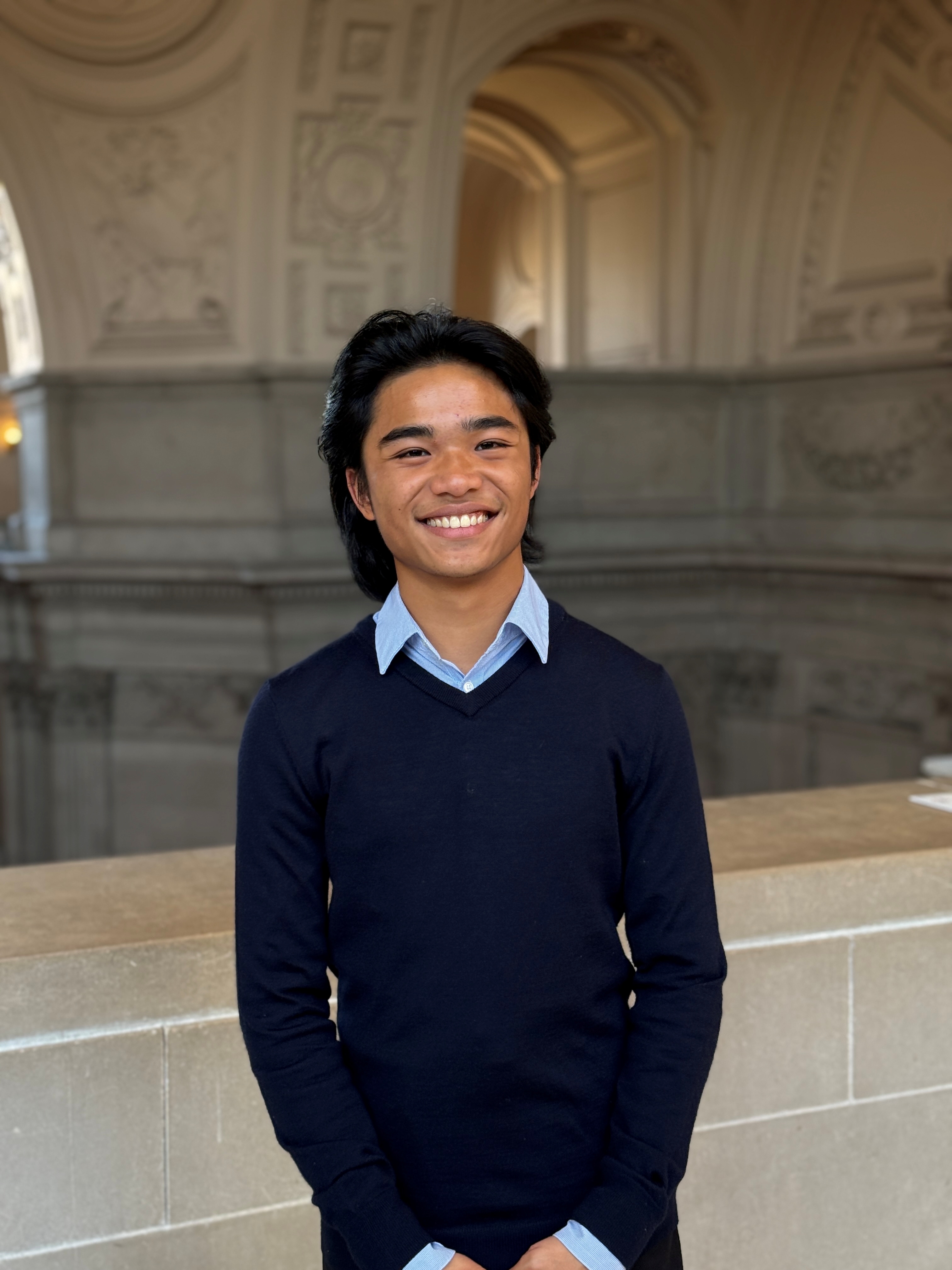 Picture of Youth Commissioner Matthew Nguyen in City Hall