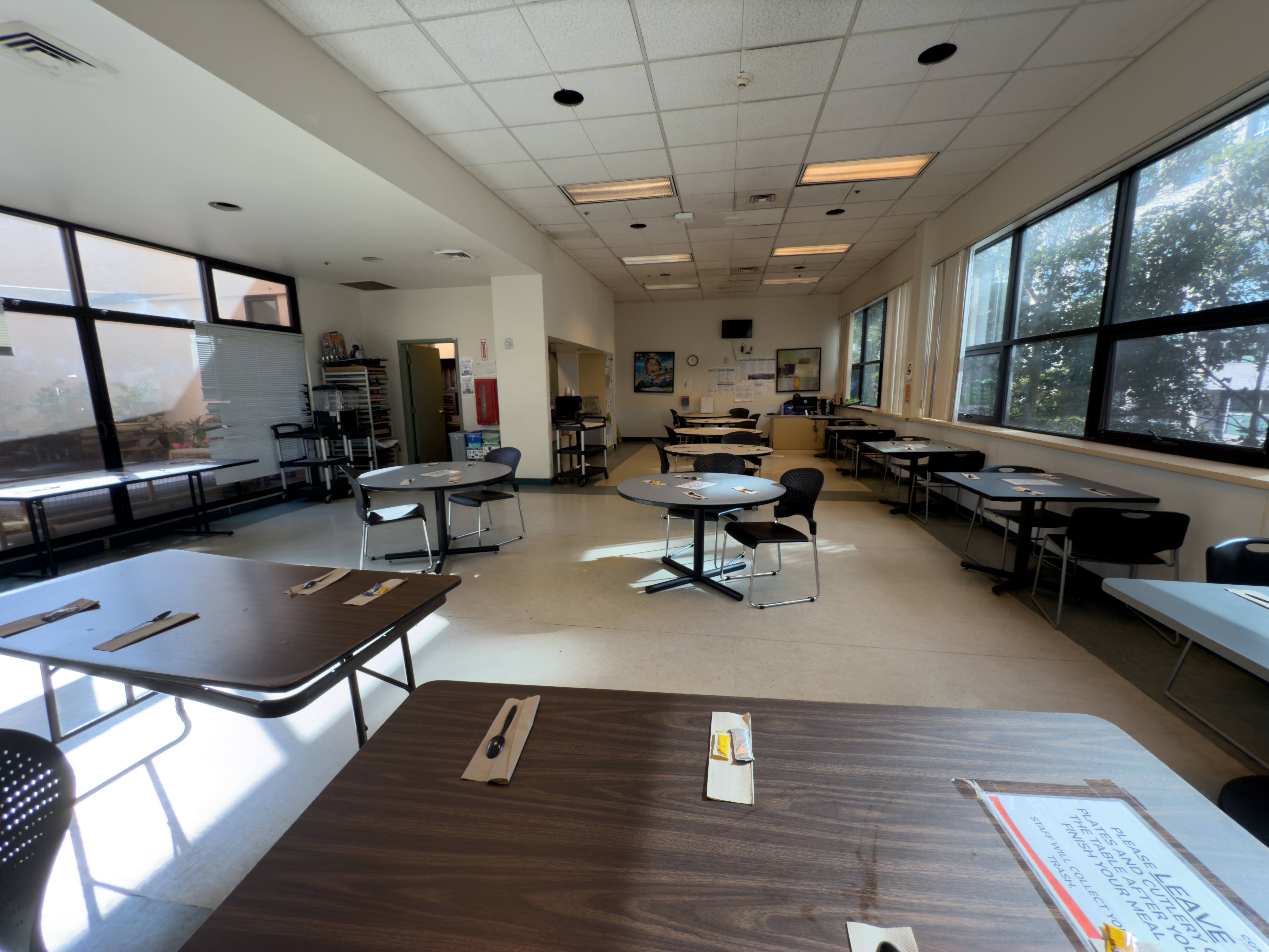 lunch room at the sobering center