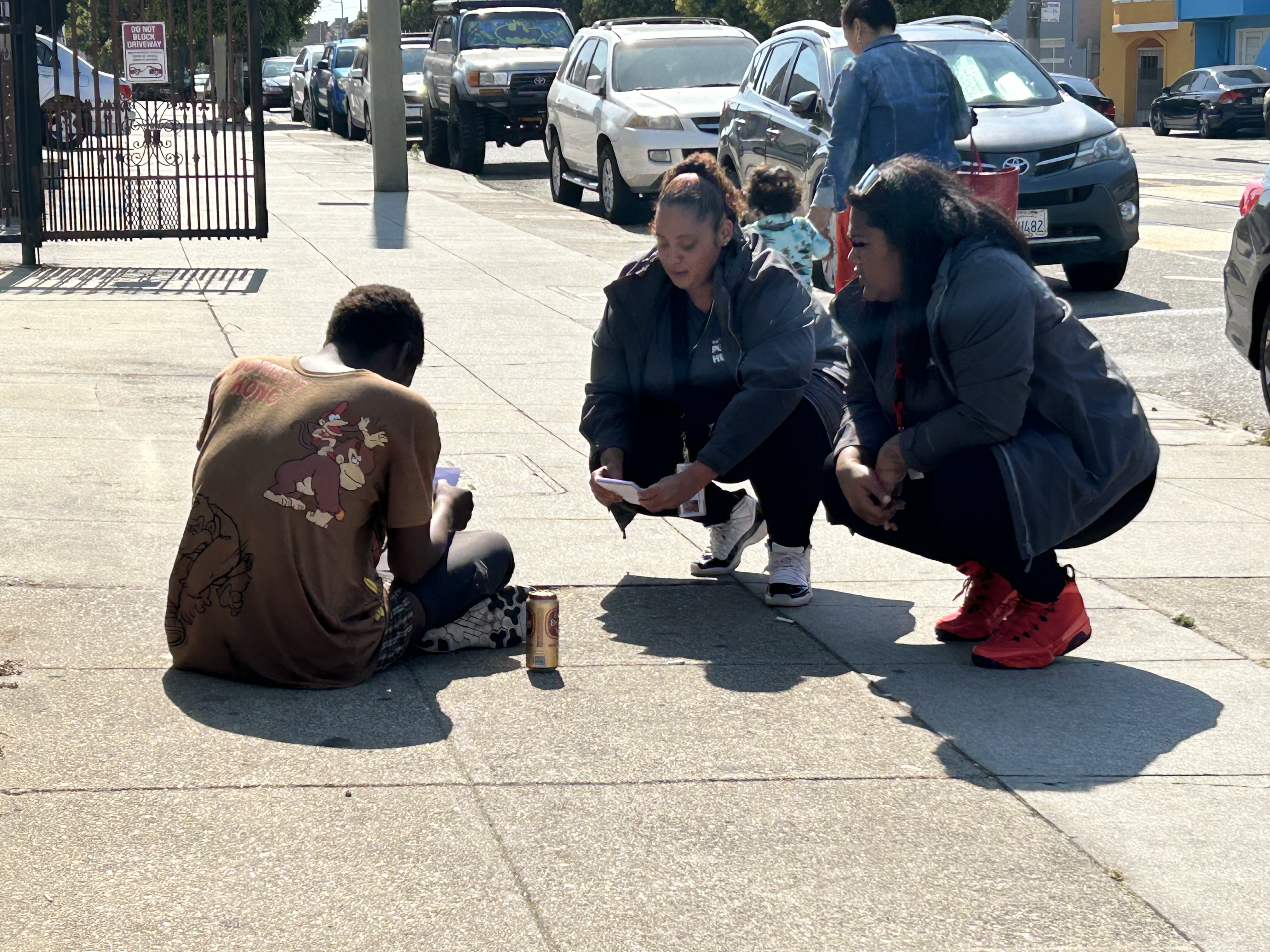 mental health counselors help someone on the street