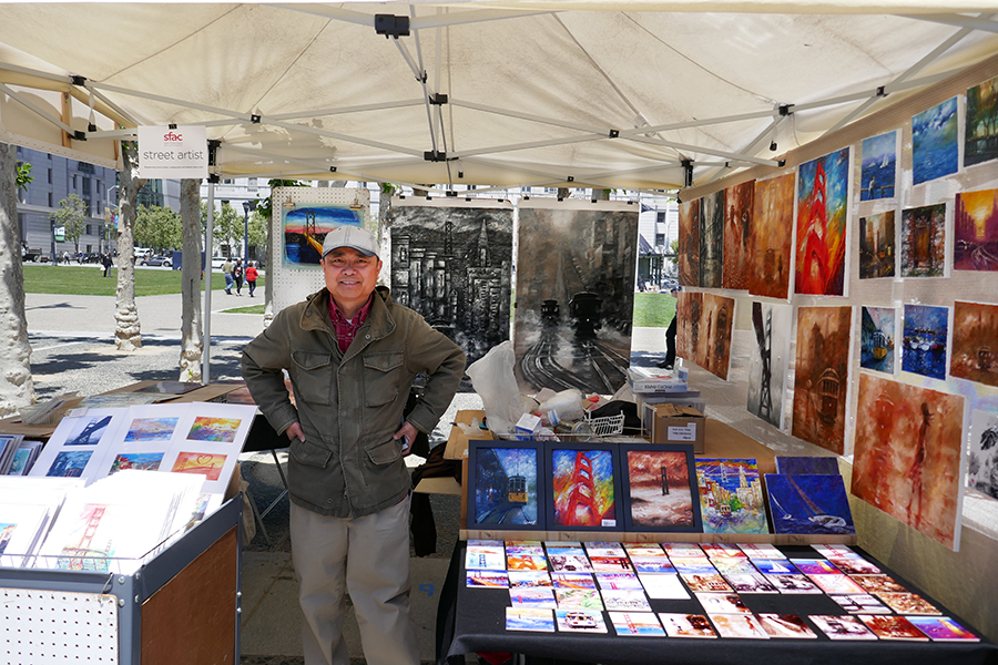 Artist in the Art Stand