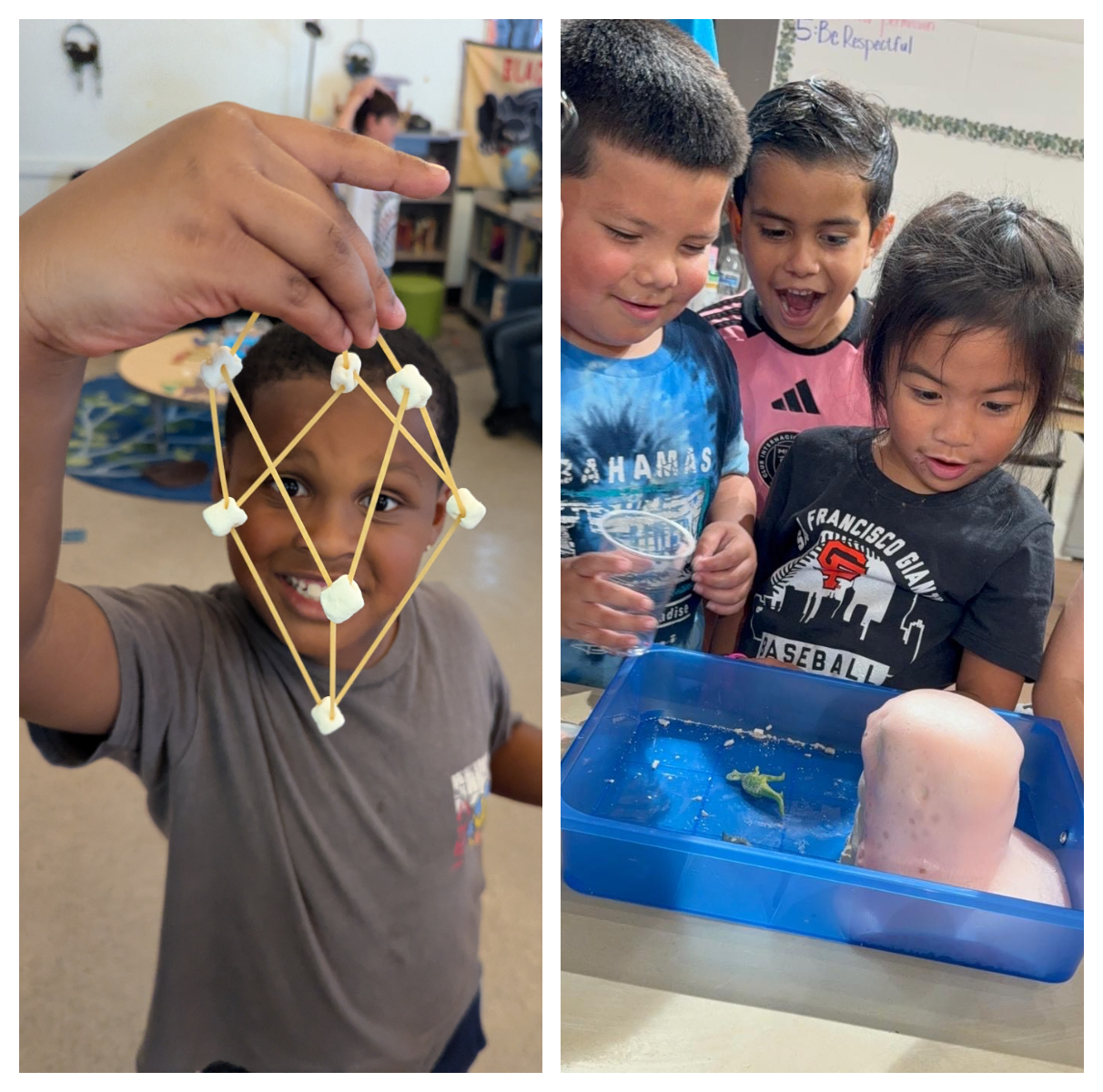 diverse children participating in science projects