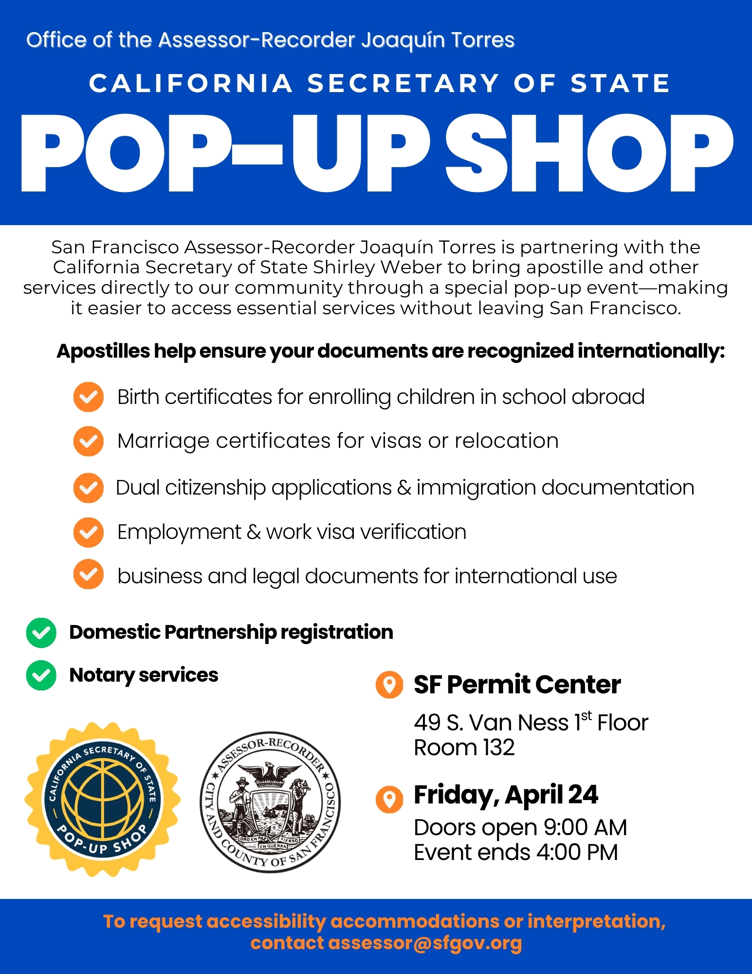 event flyer and details, all details listed on website