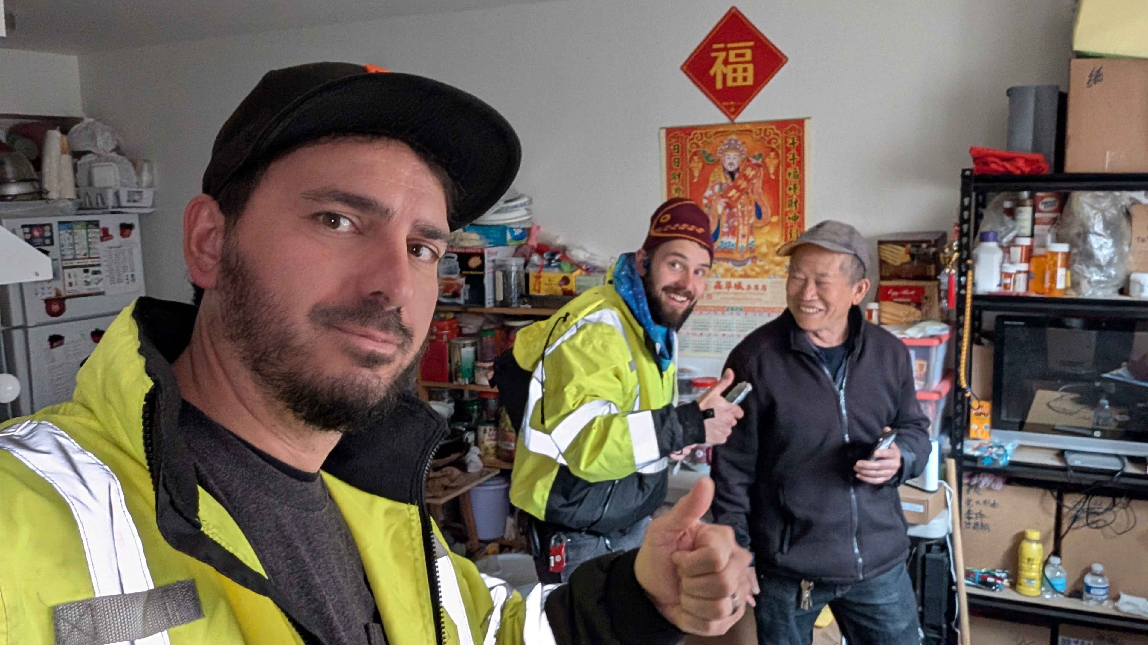 Fiber to Housing Technicians Helping Resident with Internet