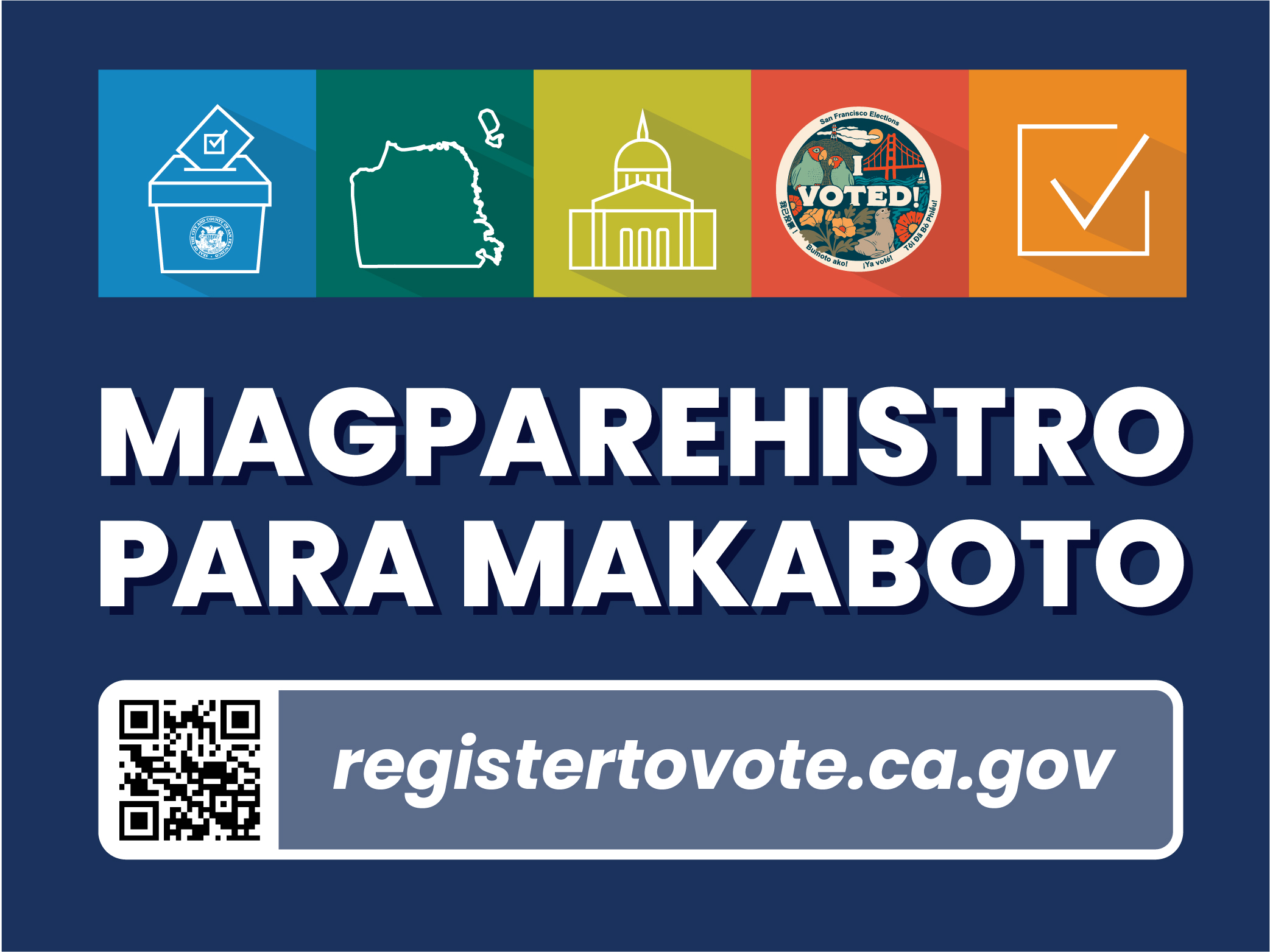 Register to vote at registertovote.ca.gov