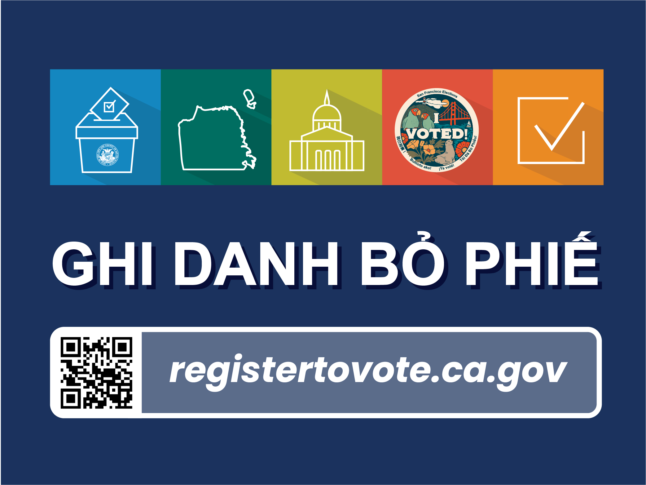 Register to vote at registertovote.ca.gov