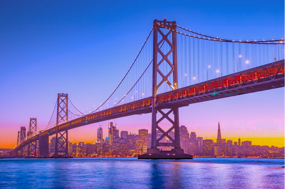 Skyline of San Francisco and Bay Bridge