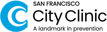 City Clinic logo stating "San Francisco City Clinic a landmark in prevention"