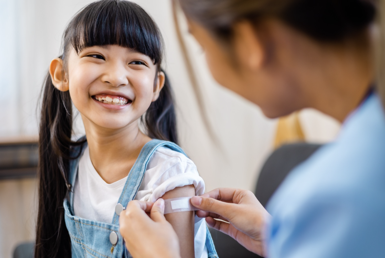 Child getting a vaccination