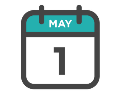 An illustration of a calendar showing ‘May 1st'.