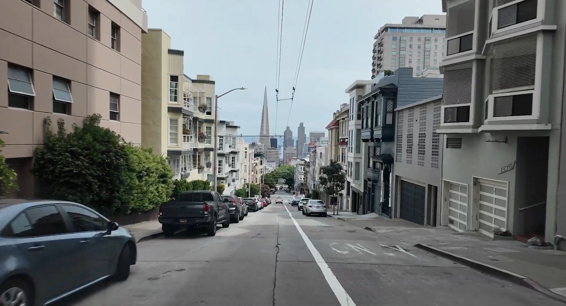 Street view of a road in San Francisco.