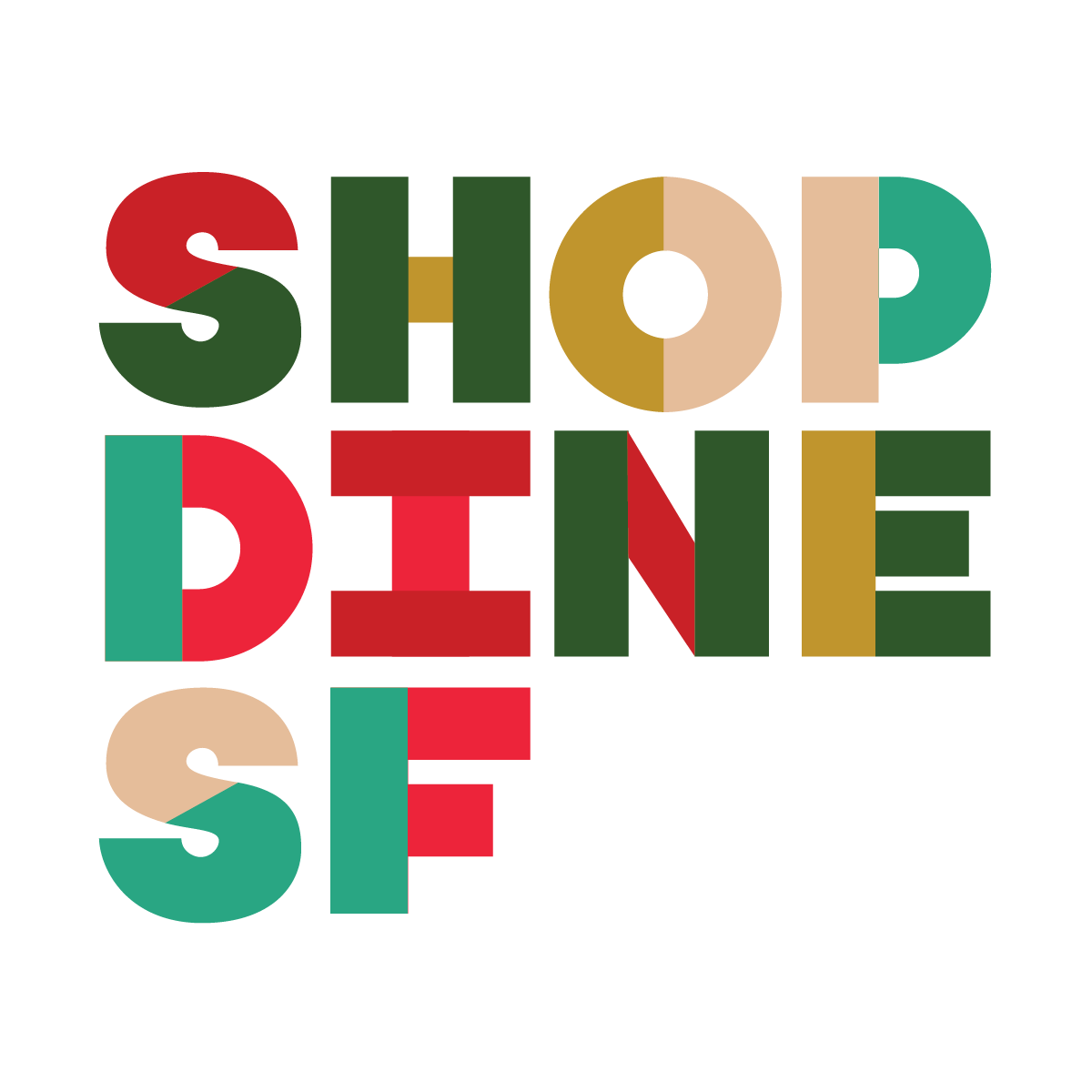 Shop Dine SF Logo for the Holidays