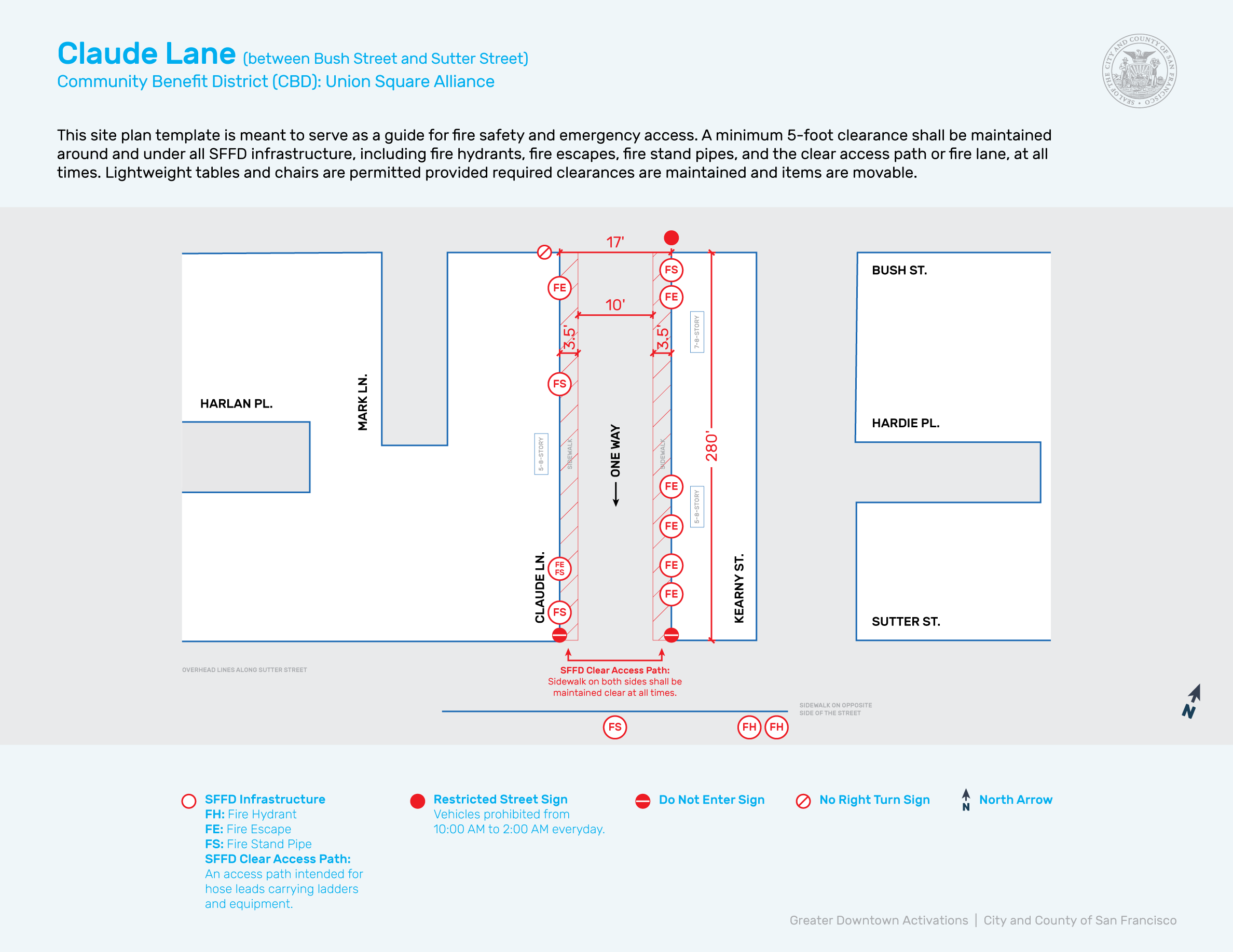 Site plan template Claude Lane