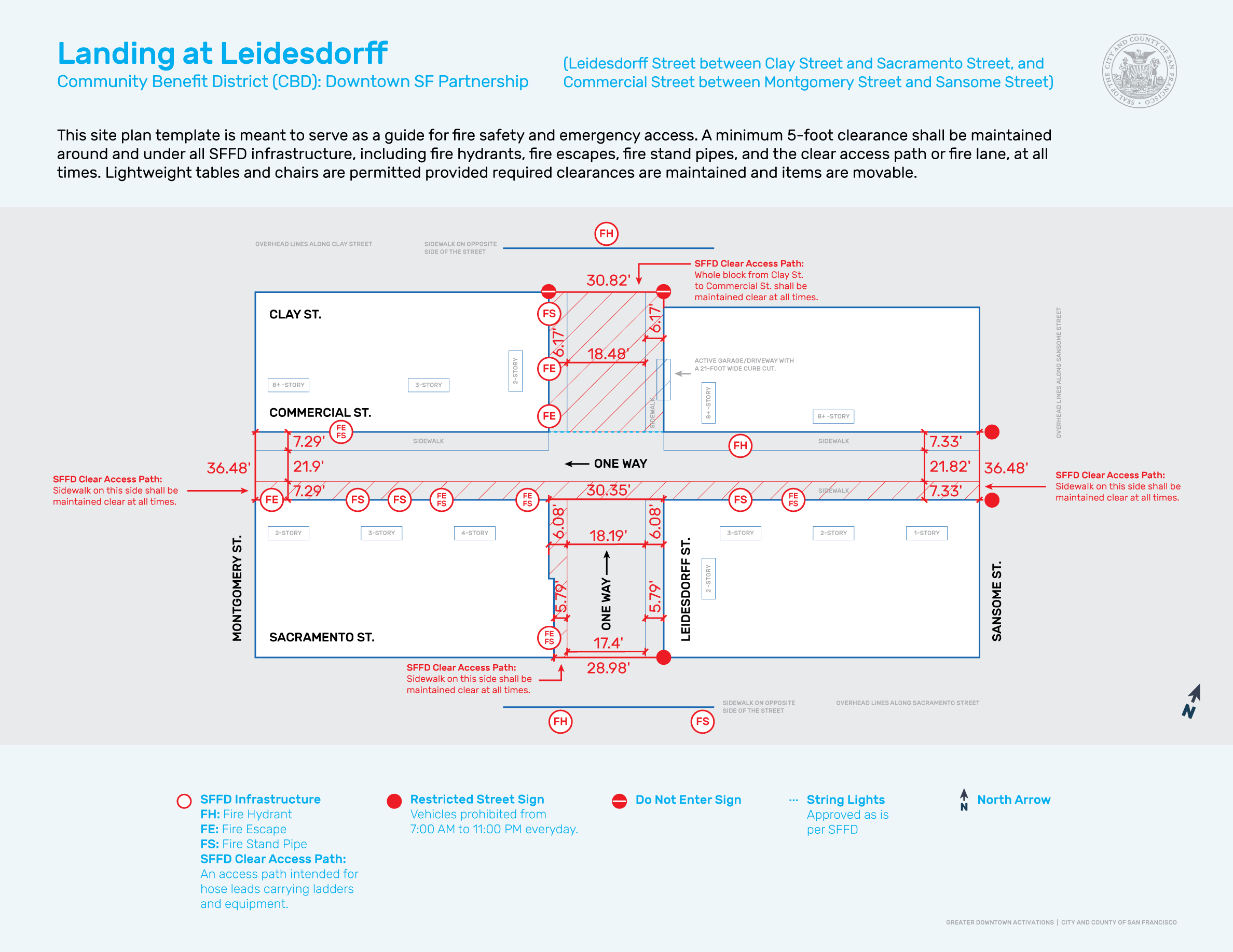 Site plan template Landing and Leidesdorff