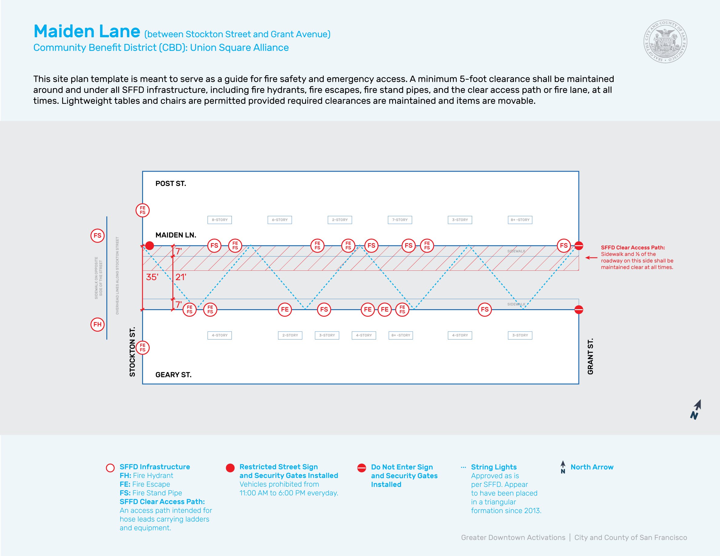 Site plan template Maiden Lane