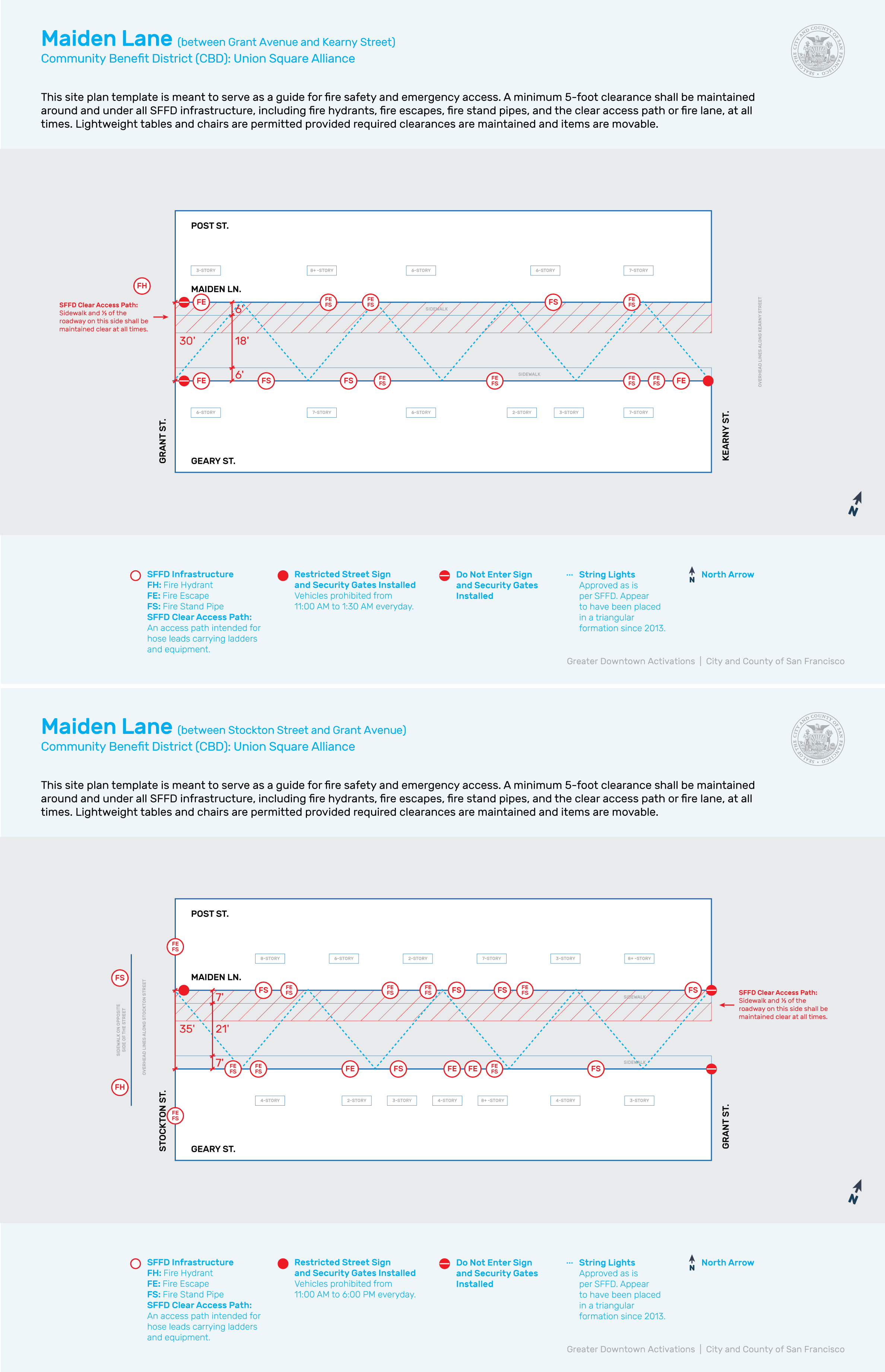 Site plan template Maiden Lane