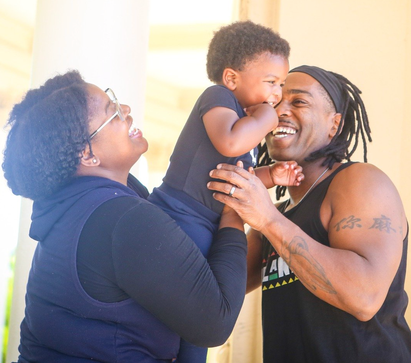 Photo of parents and a child