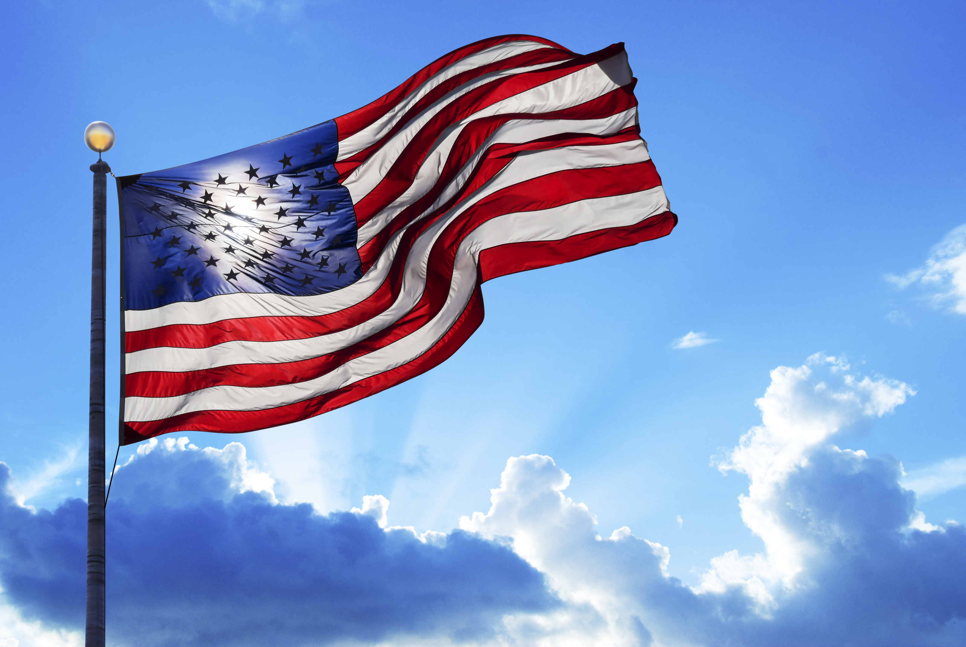 Waving USA Flag