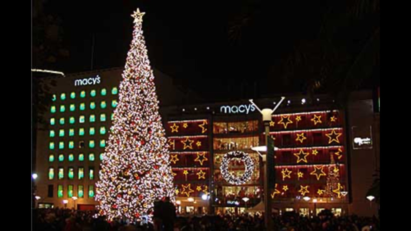 Macy's Christmas tree at Union Square in San Francisco.