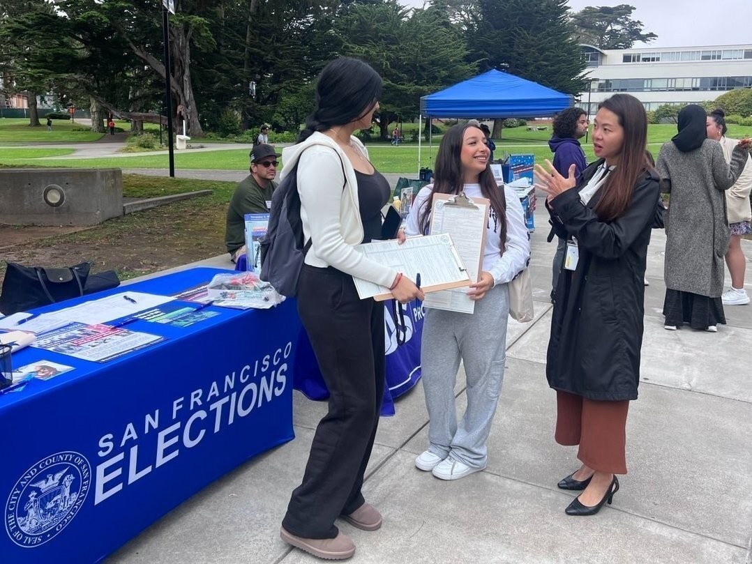 Providing registration information to 2 university students.