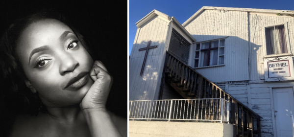 (Images left: Artist-In-Residence Tossie Long, right: Bethel Missionary Baptist Church, 2024)