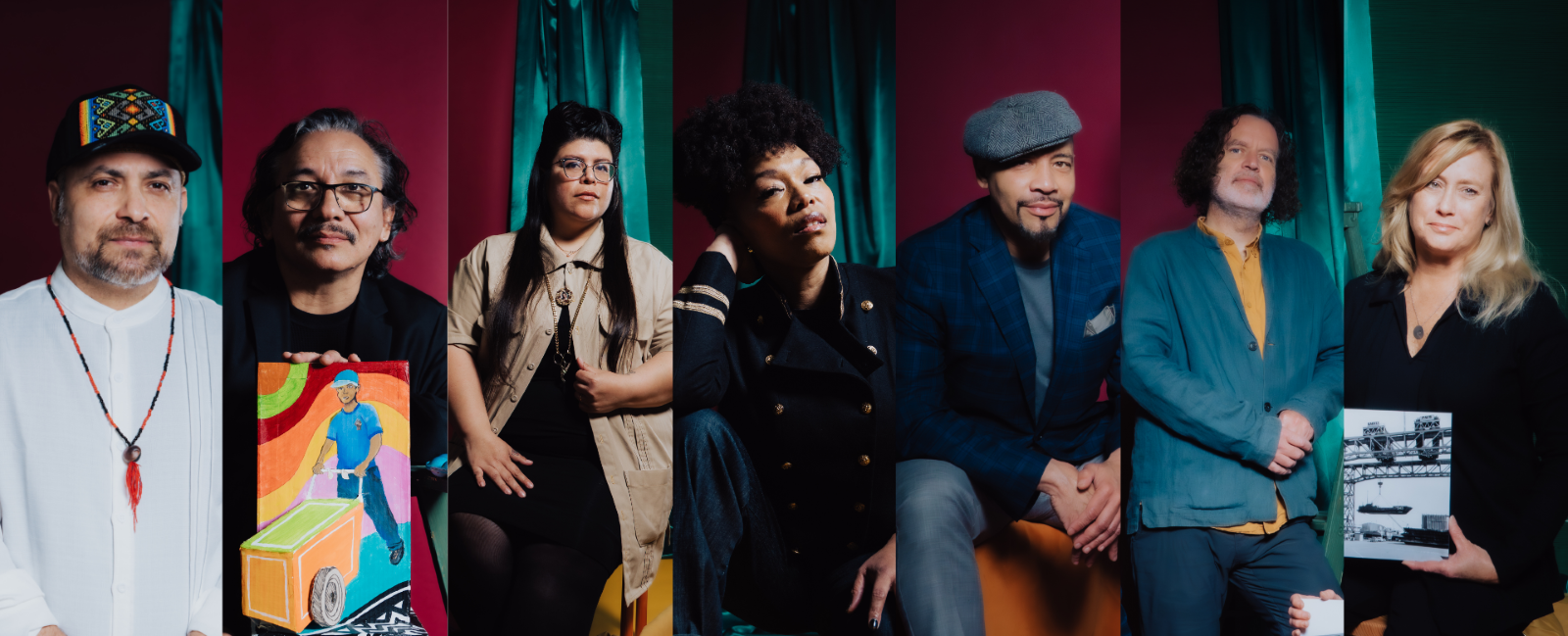 seven shaping legacy artists - photos cropped and stitched together