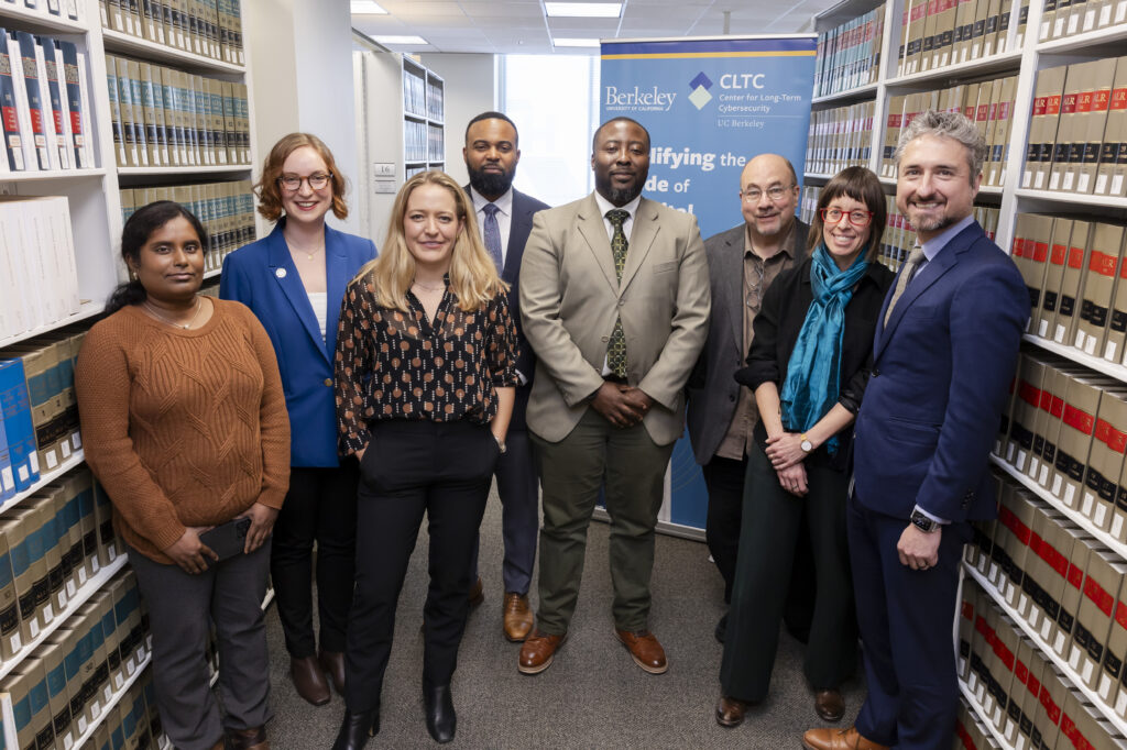 Members from the CLTC and the City and County of San Francisco teams pictured with Craig Newmark, who is a key supporter of the CyberCAN project.