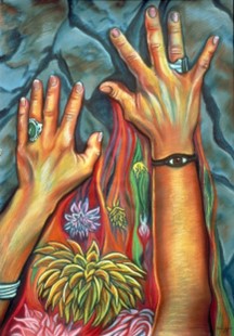 Painting of two hands