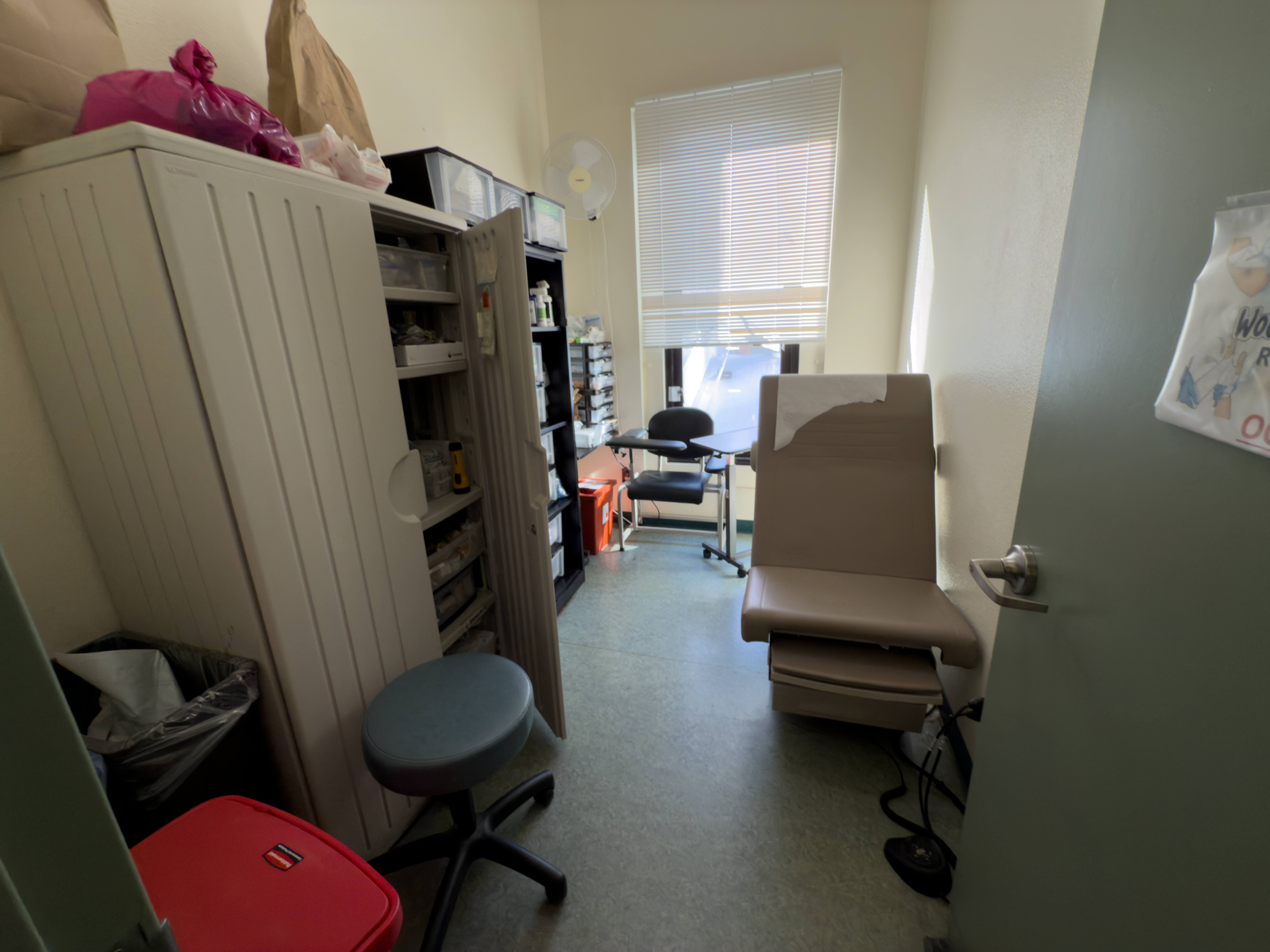 chair for medical examination in medical respite