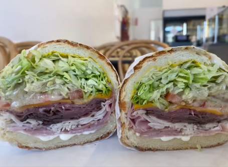 ocean subs sandwich cut in half