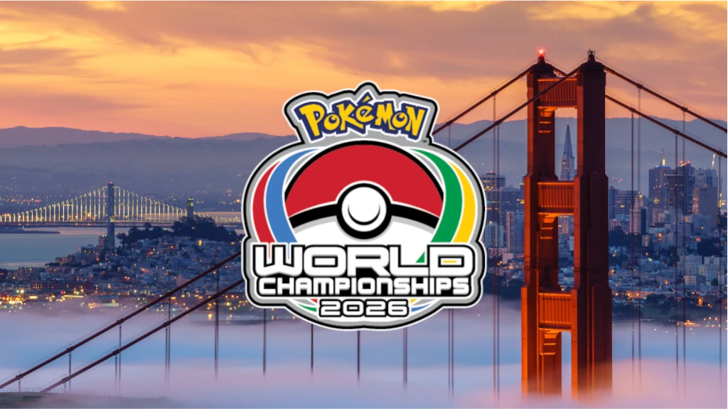 Imagen de una pokebola sobre el puente Golden Gate